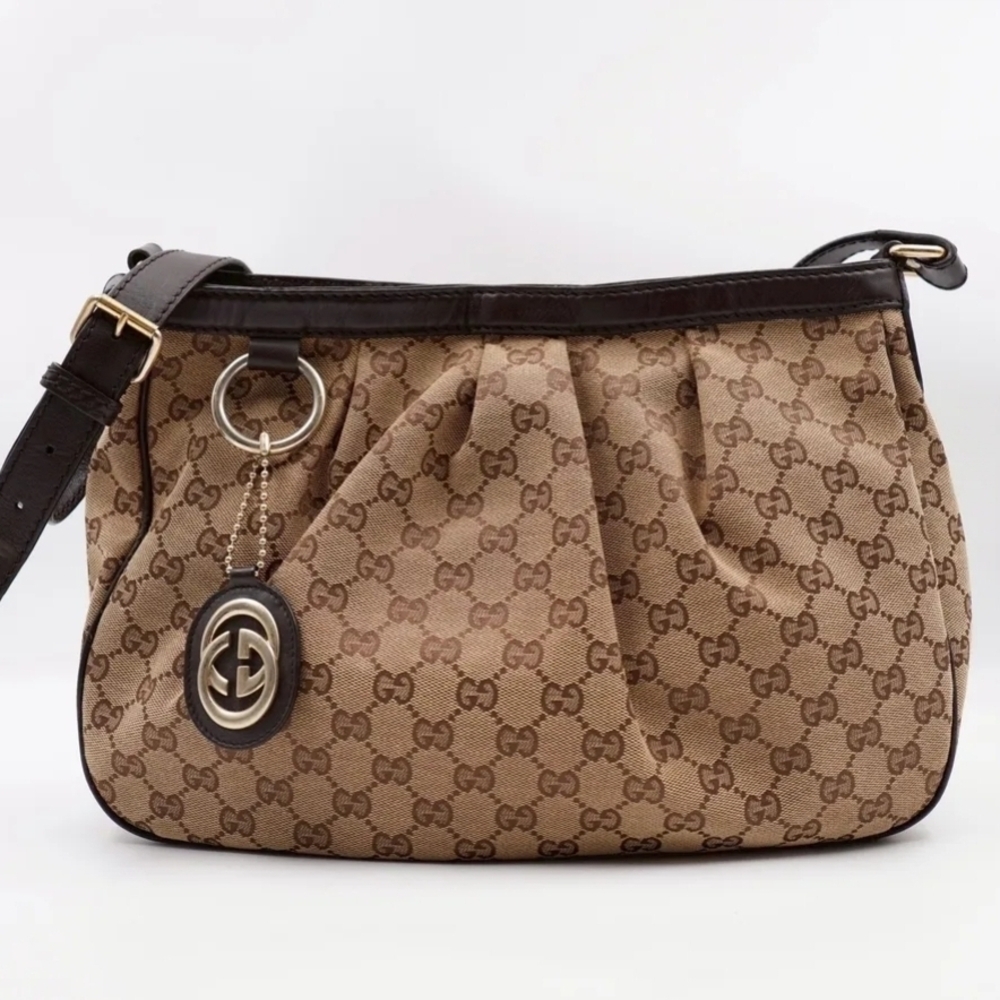 Gucci Brown Monogram Shoulder Bag
